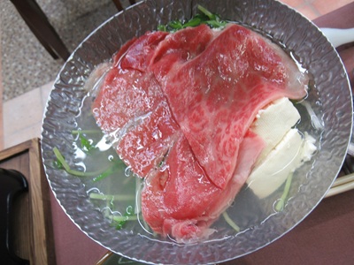 神戸牛のしゃぶしゃぶ